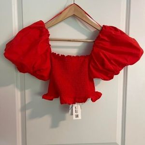 NWT Zara puff sleeve crop